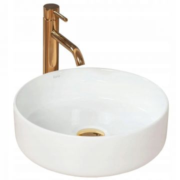 Lavoar pe blat, ceramic, Rea Sami, 36 cm, alb