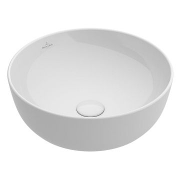 Lavoar pe blat Villeroy & Boch, Artis, rotund, 43 cm, alb, Titanceram