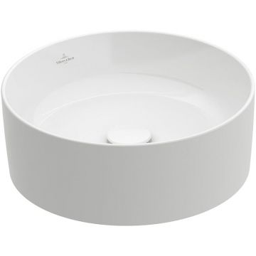 Lavoar pe blat, Villeroy & Boch, Collaro, diametrul de 40 cm, alb