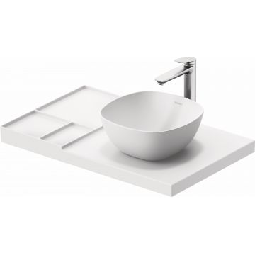 Blat ceramic Duravit Aurena 800x500mm HygieneGlaze Plus orientare dreapta alb mat