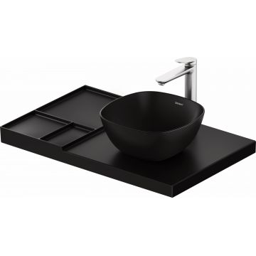 Blat ceramic Duravit Aurena 800x500mm HygieneGlaze Plus orientare dreapta negru mat