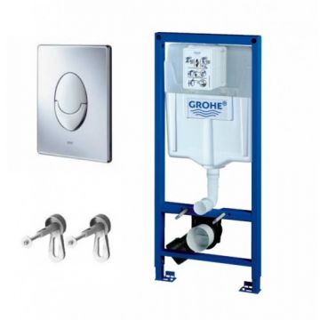 Rezervor incastrat Grohe RAPID SL 3in1 clapeta Skate Air crom si set fixare incluse