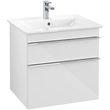 Dulap baza suspendat Villeroy&Boch Venticello 603x590x502 mm cu doua sertare alb lucios