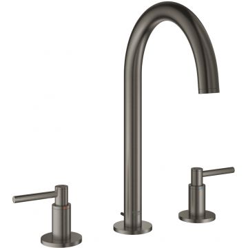 Baterie lavoar Grohe Atrio M din 3 elemente  ventil pop-up  brushed hard graphite