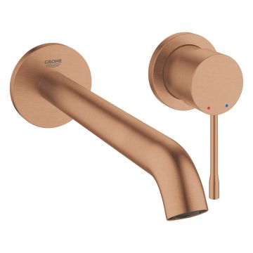 Baterie lavoar Grohe Essence L din 2 elemente  de perete  necesita corp incastrat  brushed warm sunset