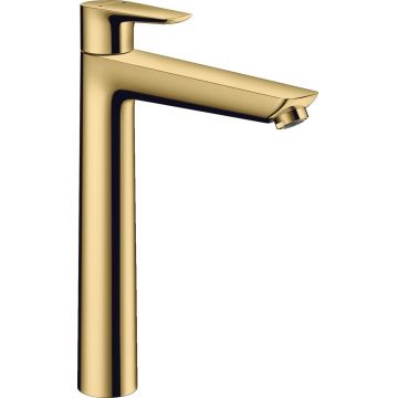 Baterie lavoar Hansgrohe Talis E 240 ventil pop-up pentru lavoar tip bol gold optic lustruit