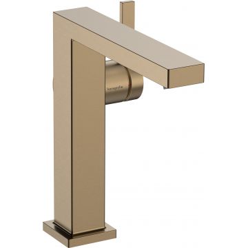 Baterie lavoar Hansgrohe Tecturis E 150 Fine CoolStart ventil click-clack bronz periat