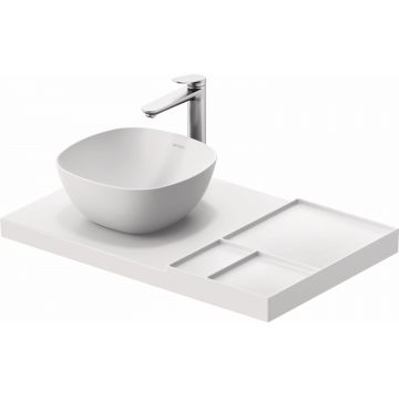 Blat ceramic Duravit Aurena 800x500mm HygieneGlaze Plus orientare stanga alb mat