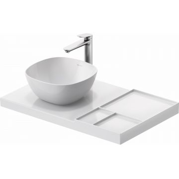 Blat ceramic Duravit Aurena 800x500mm HygieneGlaze Plus orientare stanga alb