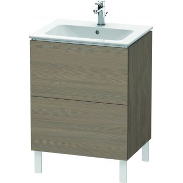 Dulap baza pe pardoseala Duravit L-Cube cu doua sertare 62cm stejar terra