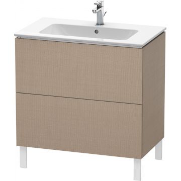 Dulap baza pe pardoseala Duravit L-Cube cu doua sertare 82cm linen decor