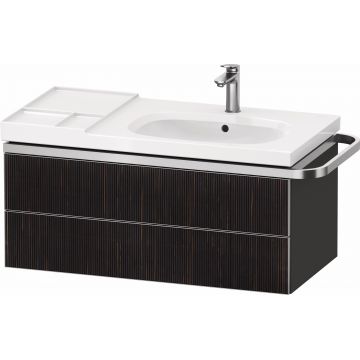 Dulap baza suspendat Duravit Aurena 984 x 492mm pentru lavoar cu doua sertare orientare dreapta inclus portprosop riflaj Ebony mat