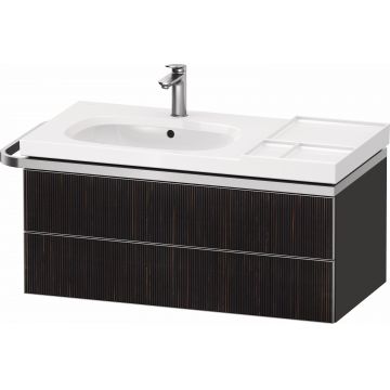 Dulap baza suspendat Duravit Aurena 984 x 492mm pentru lavoar cu doua sertare orientare stanga inclus portprosop riflaj Ebony mat