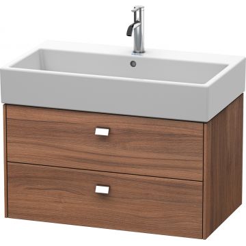 Dulap baza suspendat Duravit Brioso 784x442mm cu doua sertare nuc natur manere crom