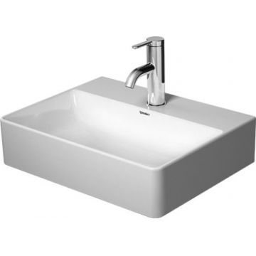 Lavoar Duravit DuraSquare 45x35 cm fara preaplin cu capac ceramic pentru ventil inclus si finisaj suplimentar