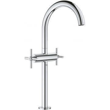 Baterie lavoar Grohe Atrio XL cu dubla comanda pentru lavoare tip bol  ventil click-clack  crom