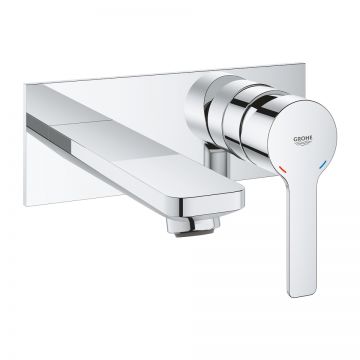 Baterie lavoar Grohe Lineare de perete  montaj incastrat  necesita corp ingropat  crom