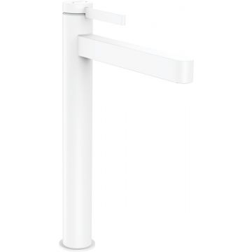 Baterie lavoar Hansgrohe Finoris 260  ventil push-open  pentru lavoar tip bol  alb mat