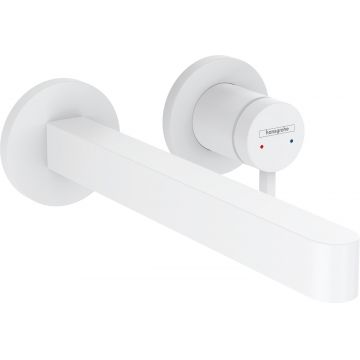 Baterie lavoar Hansgrohe Finoris cu pipa 228mm montaj incastrat necesita corp ingropat alb mat