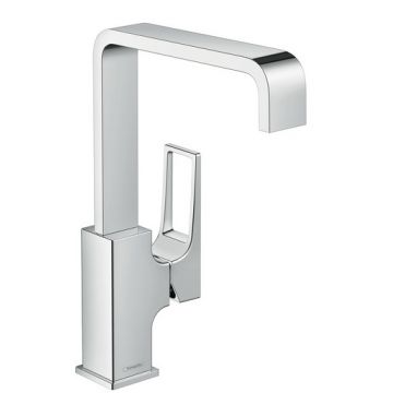 Baterie lavoar Hansgrohe Metropol 230 inalta ventil push-open cu levier decupat