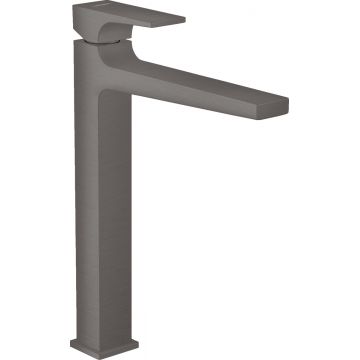 Baterie lavoar Hansgrohe Metropol 260 ventil push-open pentru lavoar tip bol negru periat