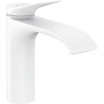 Baterie lavoar Hansgrohe Vivenis 110 ventil pop-up alb mat