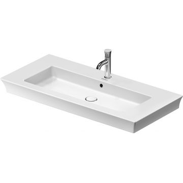 Lavoar Duravit White Tulip 105cm montare pe mobilier ventil ceramic alb