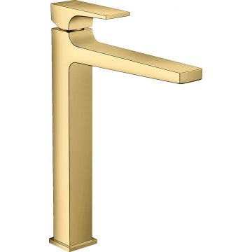 Baterie lavoar Hansgrohe Metropol 260  ventil push-open  pentru lavoar tip bol  gold optic lustruit