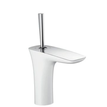 Hansgrohe, PuraVida, baterie lavoar, cu ventil, crom alb