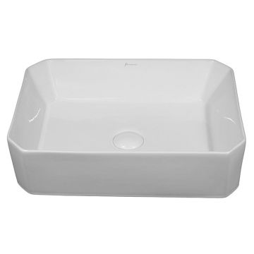 Lavoar pe blat Art Basin Corner Fluminia, 50x37 cm, dreptunghiular, alb