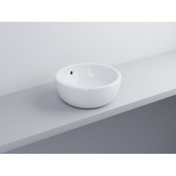 Lavoar pe blat Cielo Shui White 42 cm, cu preaplin - Dimensiune 42 cm