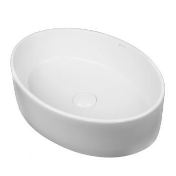 Lavoar pe blat Hera Fluminia, 50x35.5 cm, oval, alb